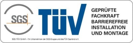 SGS-TÜV-Siegel: Geprüfte Fachkraft Barrierefreie Installation und Montage
